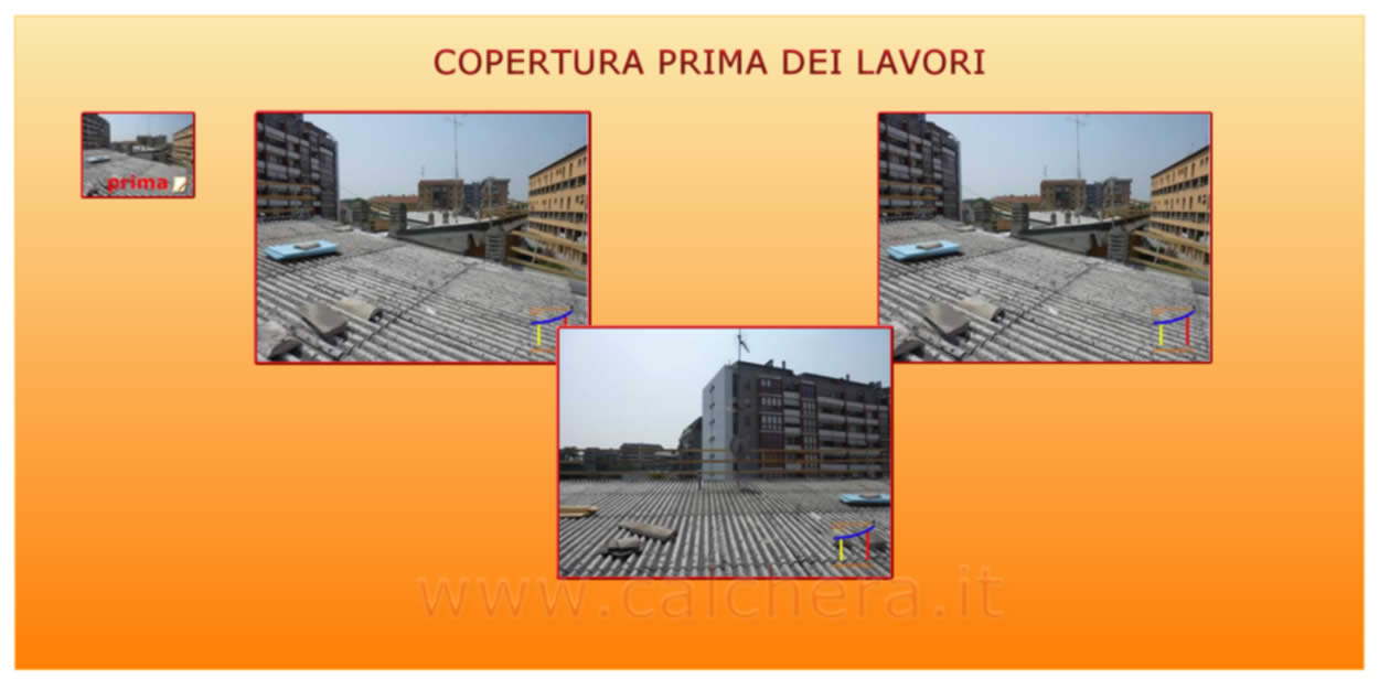 Fase di trattamento e rimozione amianto a Milano