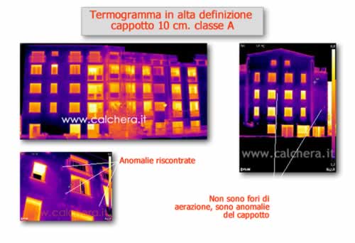 Termografia Cappotto Classe A difettoso